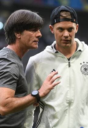12.06.2016, xpsx, Fussball EM 2016, Deutschland - Ukraine, emspor, v.l. Trainer Joachim JOGI Loew (Deutsche Fussball Nationalmannschaft DFB), Manuel Neuer (Deutsche Fussball Nationalmannschaft DFB) Lille
