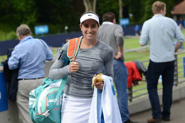 June 13, 2016 - Birmingham, Warwickshire, England - CHRISTINA MCHALE of the United States poses for a photo after winning her third round qualifying match vs. M. Linette in the Aegon Classic Birmingham tennis tournament. Tennis 2016 - Aegon Classic Birmingham - Day 1 - ZUMAl132