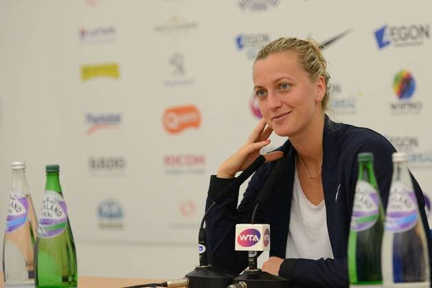 June 14, 2016 - Birmingham, Warwickshire, England - PETRA KVITOVA speaks with the media following her first round match vs. L. Safarova in the Aegon Classic Birmingham tennis tournament. Tennis 2016 - Aegon Classic Birmingham - Day 2 - ZUMAl132