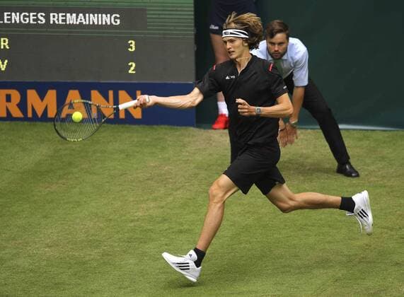 Foto : Alexander ZVEREV ( GER ) Tennis-Turnier Gerry Weber Open im westfälischen Halle am Mi. 15.06.2016