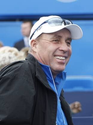 16.06.2016. Queens Club, London, England. Aegon Queens Tennis Championships Day Four. Ivan Lendl arrives courtside for Andy Murray s 2nd round match against Aljaz Bedene (GBR). xAlanxMartinx  ActionPlus11749940