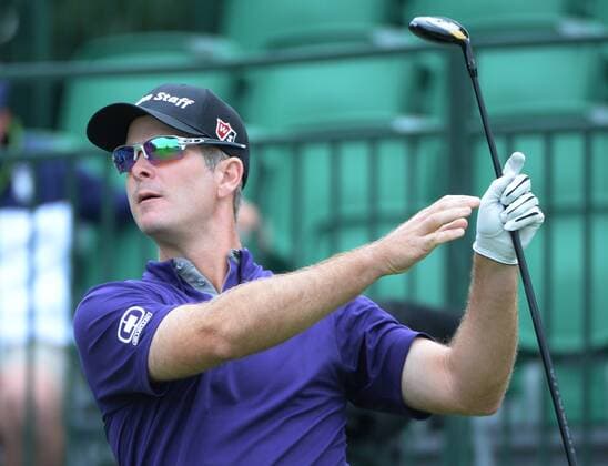 Golf, US Open Kevin Streelman hits on the 16th tee during the first round of the U.S. Open golf championship at Oakmont Country Club near Pittsburgh, Pennsylvania on Thursday, June 16, 2016. Streelman teed off on the back nine and was two under par after eight holes before rain stopped play.  OAK20160616107 PATxBENIC