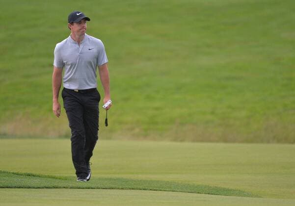 Rory McIlroy walks on the 11th fairway during the first round of the 2016 U.S. Open at Oakmont Country Club in Oakmont, Pennsylvania on June 16, 2016.  OAK20160616331 KEVINxDIETSCH