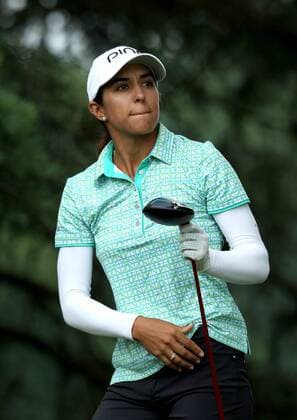 June 16, 2016 - Belmont, Michigan, Untied States - Paula Reto of Bloemfontein, South Africa follows her tee shot on the 9th hole during the first round of the Meijer LPGA Golf Damen Classic golf tournament at Blythefield Country Club in Belmont, MI, USA Thursday, June 16, 2016. Meijer LPGA Classic  - ZUMAn230