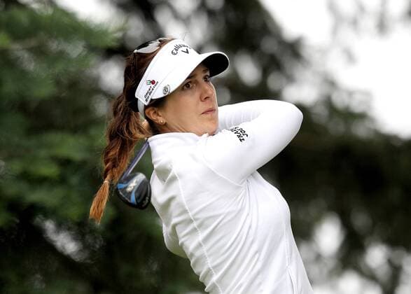 June 16, 2016 - Belmont, Michigan, Untied States - Sandra Gal of Cologne, Germany follows her tee shot on the ninth hole during the first round of the Meijer LPGA Golf Damen Classic golf tournament at Blythefield Country Club in Belmont, MI, USA Thursday, June 16, 2016. Meijer LPGA Classic  - ZUMAn230
