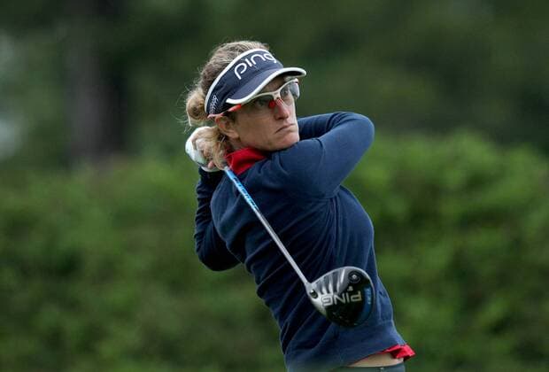 June 16, 2016 - Belmont, Michigan, Untied States - Gulia Sergas of Italy, follows her tee shot on the 10th hole during the first round of the Meijer LPGA Golf Damen Classic golf tournament at Blythefield Country Club in Belmont, MI, USA Thursday, June 16, 2016. Meijer LPGA Classic  - ZUMAn230