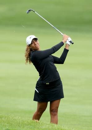 June 16, 2016 - Belmont, Michigan, USA - Cheyenne Woods of phoenix, AZ follows her fairway shot on the eighth hole during the first round of the Meijer LPGA Golf Damen Classic golf tournament at Blythefield Country Club in Belmont, MI, USA Thursday, June 16, 2016. Meijer LPGA Classic  - ZUMAn230