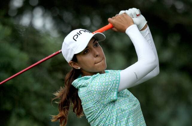 June 16, 2016 - Belmont, Michigan, Untied States - Paula Reto of Bloemfontein, South Africa follows her tee shot on the 9th hole during the first round of the Meijer LPGA Golf Damen Classic golf tournament at Blythefield Country Club in Belmont, MI, USA Thursday, June 16, 2016. Meijer LPGA Classic  - ZUMAn230