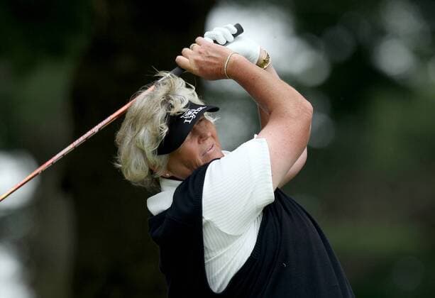 June 16, 2016 - Belmont, Michigan, Untied States - Laura Davies of Lyne, England follows her shot at the 17th tee during the first round of the Meijer LPGA Golf Damen Classic golf tournament at Blythefield Country Club in Belmont, MI, USA Thursday, June 16, 2016. Meijer LPGA Classic  - ZUMAn230