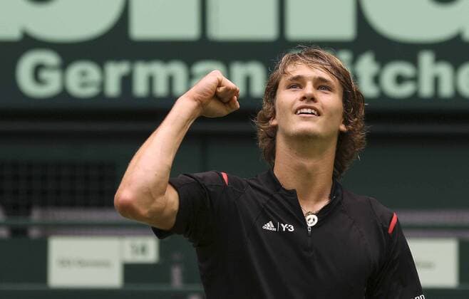Bilder des Tages - SPORT Foto : Alexander Zverev ( GER ) Tennis-Turnier Gerry Weber Open im westfälischen Halle am Fr. 17.06.2016