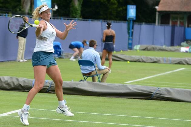 June 17, 2016 - Birmingham, Warwickshire, England - COCO VANDEWEGHE of the United States in her second round match vs. C. McHale in the Aegon Classic Birmingham tennis tournament. Tennis 2016 - Aegon Classic Birmingham - Day 5 - ZUMAl132
