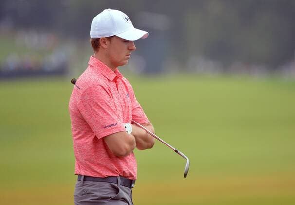 Jordan Spieth waits to putt on the 9th green during the 2016 U.S. Open at Oakmont Country Club in Oakmont, Pennsylvania on June 17, 2016.  OAK20160617312 KEVINxDIETSCH