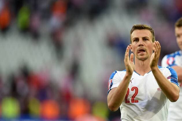 Fussball, Herren, Saison 2015 16, EM 2016 in Frankreich, Gruppe D (2. Spieltag) in Saint-Etienne, Tschechien - Kroatien, 2:2, Jubel nach dem Abpfiff bei Vladimir Darida (Nr. 22, Tschechien), 17.06.2016,