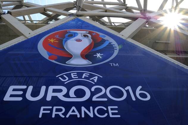 Logo FOOTBALL : Spain vs Turkey - UEFA EURO EM Europameisterschaft Fussball 2016 - Nice - 17 06 2016 FranckPennant Panoramic 