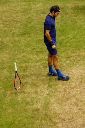 GER, ATP Tennis Herren Gerry Weber Open, Halbfinale 18.06.2016, ATP, Gerry Weber Stadion, Halle in Westfalen, GER, Gerry Weber Open, Halbfinale, im Bild Roger Federer enttäuscht Foto nordphotox xRauch