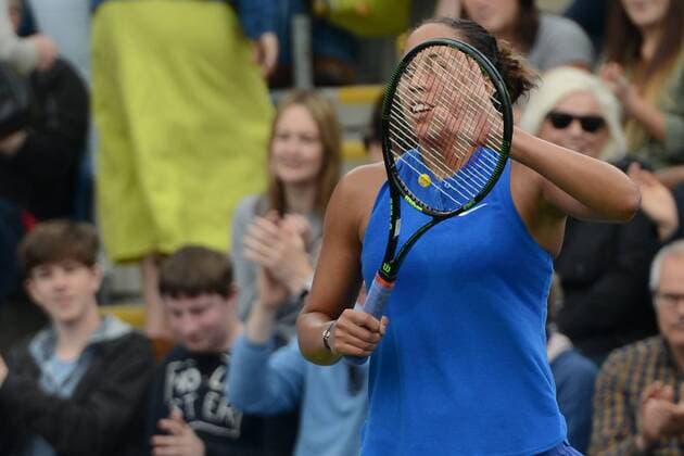 June 18, 2016 - Birmingham, Warwickshire, England - MADISON KEYS of the United States waves to the crowd after winning her semifinal match vs. C. Navarro in the Aegon Classic Birmingham tennis tournament. Tennis 2016 - Aegon Classic Birmingham - Day 6 - ZUMAl132
