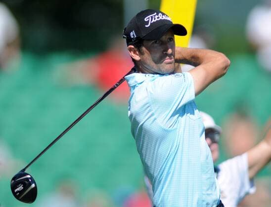 Gregory Bourdy drives off the tenth tee at the U.S. Open golf championship at Oakmont Country Club near Pittsburgh, on June 18, 2016.  OAK20160618307 ARCHIExCARPENTER