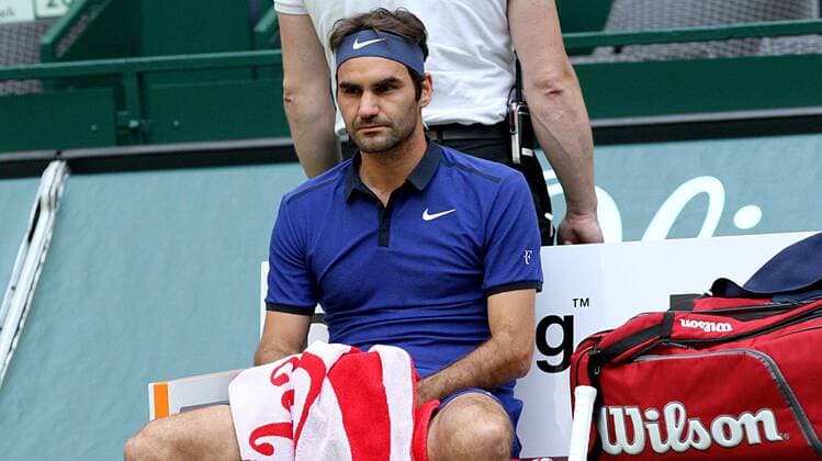 Roger Federer lose his match against alexander Zverev 1 2 finale Halle TENNIS : Gerry Weber Open - Tournoi de Halle - 18 06 2016 Photonews Panoramic 
