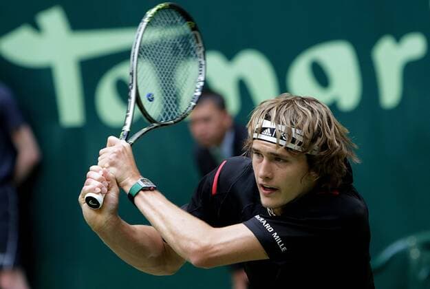 Alexander zverev win his match 1 2 finale Halle TENNIS : Gerry Weber Open - Tournoi de Halle - 18 06 2016 Photonews Panoramic 