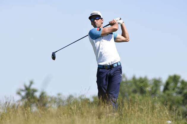 18 June 2016: Rafa Cabrera Bello (ESP) plays his shot from the 18th tee during the second round of the US Open at Oakmont Country Club in Pittsburgh, Pa. GOLF: JUN 18 PGA Golf Herren - US Open - Second Round Icon4391606181457 EDITORIAL USE ONLY