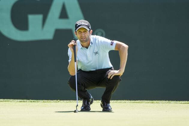 18 June 2016: Gregory Bourdy (FRA) looks at his putting line during the second round of the US Open at Oakmont Country Club in Pittsburgh, Pa. GOLF: JUN 18 PGA Golf Herren - US Open - Second Round Icon4391606181635 EDITORIAL USE ONLY
