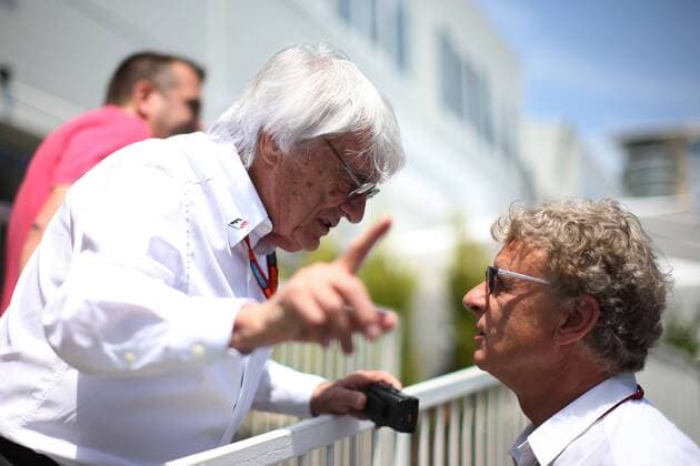 Formel 1, GP Baku European Grand Prix, Baku 16 - 19 June 2016 (L to R): Bernie Ecclestone (GBR) with Hermann Tilke (GER) Circuit Designer. 