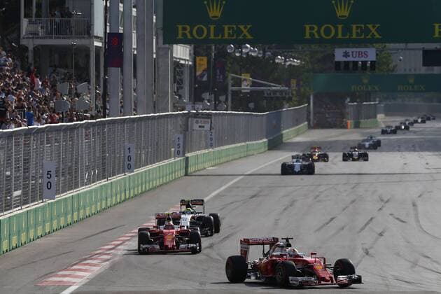 Formel 1, Rosberg gewinnt GP Baku 5 Sebastian Vettel (GER, Scuderia Ferrari), xHOCHxZWEIx