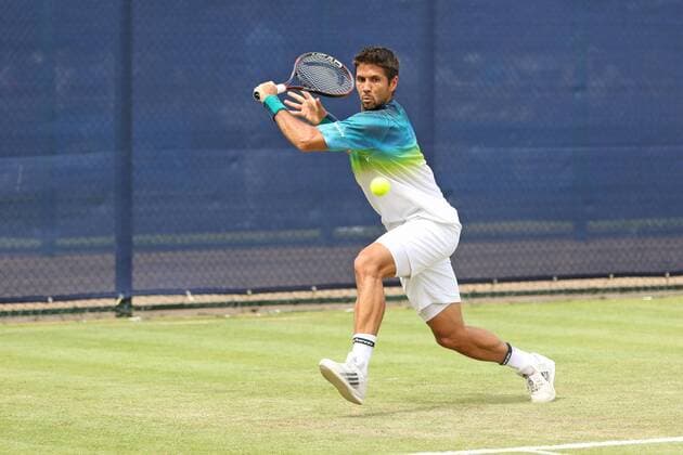 21.06.2016. Nottingham Tennis Centre, Nottingham, England. Aegon Open Mens ATP Tennis Herren Tennis. Fernando Verdasco of Spain on his way to victory over Victor Estrella Burgos of Dominican Republic 6-1 4-6 6-3 xDavidxKissmanx  ActionPlus11752905