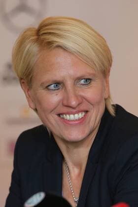 GER, PK DFB Fussball Nationalmannschaft Frauen 21.06.2016, GRASSAU, Hotel Golfresort Achental GER, Lehrgang DFB Frauen Nationalmannschaft Olympia 2016, im Bild Doris Fitschen (Managerin) nordphotoxHofer