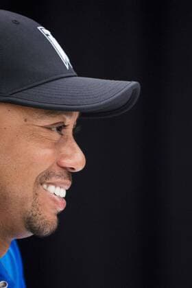 Professional golfer and tournament host, Tiger Woods, answers questions about his event and his health from the media during a press conference PK Pressekonferenz at the Quicken Loans National golf tournament on June 22, 2016, in Bethesda, Md.  WAP201606220099 PETExMAROVICH