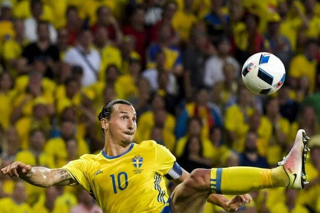 Schweden s Zlatan Ibrahimovic - Nizza, Fussball EM, Euro 2016, Nationalteam Länderspiel, Schweden vs. Belgien.  Copyright: JOELxMARKLUND BB160622JM108