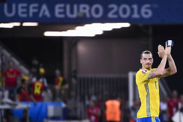 Sweden s Zlatan Ibrahimovic pictured after a soccer game between Belgian national soccer team Red Devils and Sweden, in group E of the group stage of the UEFA EURO EM Europameisterschaft Fussball 2016 European Championships, on Wednesday 22 June 2016, in Nice, France. The Euro2016 tournament is taking place from 10 June to 10 July. LAURIExDIEFFEMBACQ  x04875827x