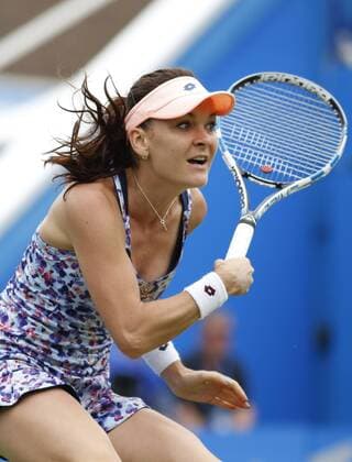 23.06.2016 Eastbourne, England. Aegon International Eastbourne Tennis Tournament. Agnieszka Radwanska (POL) returns to Dominika Cibulkova (SVK) in their Quarterfinals match at Devonshire Park. xHongboxChenx  ActionPlus11753816
