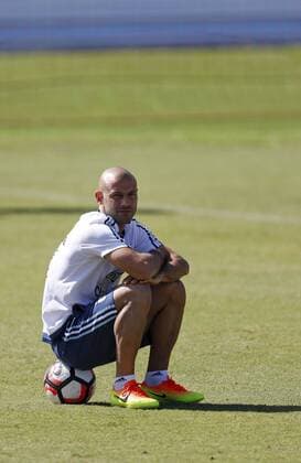 Copa America, Training Nationalteam Argentinien Argentina player Javier Mascherano during a training session of the team in Houston, Texas, United States, 23 June 2016. Argentina will face Chile during the Copa America Centenario final match. ARGENTINA TRAINING SESSION !ACHTUNG: NUR REDAKTIONELLE NUTZUNG!  HOU004 20160623-636023067360269375
