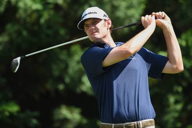 June 25, 2016 - Wes Roach tees off at hole number fiveduring third round play at the Quicken Loans National at Congressional Country Club in Bethesda MD. PGA Golf Herren 2016: Quicken Loans National JUN 25 - ZUMAcjm_