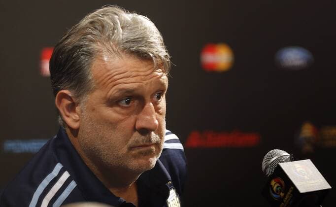 Argentina s coach Gerardo Martino delivers a pressert at Metlife stadium in East Rutherford, New Jersey, United States, 25 June 2016. Argentina will face Chile for their Copa America Centenario final match on Sunday. EFE Mauricio Duenas Castaneda ARGENTINA PRESSER !ACHTUNG: NUR REDAKTIONELLE NUTZUNG!  NEW006 20160626-636024966919102739