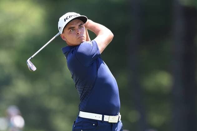 June 25, 2016 - Rickie Fowler tees off at hole number two during third round play at the Quicken Loans National at Congressional Country Club in Bethesda MD. PGA Golf Herren 2016: Quicken Loans National JUN 25 - ZUMAcjm_