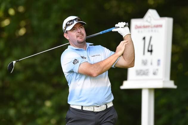 June 25, 2016 - Robert Garrigus tees off at hole fourteen during third round play at the Quicken Loans National at Congressional Country Club in Bethesda MD. PGA Golf Herren 2016: Quicken Loans National JUN 25 - ZUMAcjm_