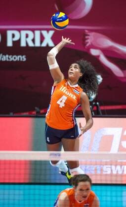 June 26, 2016 - Hong Kong, Hong Kong S.A.R, China - CELESTE PLAK of the Netherlands in action.FIVB Volleyball World Grand Prix Hong Kong 2016. Netherlands secure a place in the semi-finals with a 3-0 win over Germany in Hong Kong with scores of 26-24,25-20,25-22. The Netherlands beat Germany in th FIVB Volleyball World Grand Prix Hong Kong 2016 - ZUMAr144