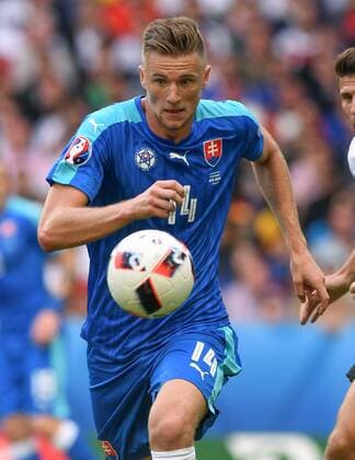 FUSSBALL EURO 2016 ACHTELFINALE IN LILLE Deutschland - Slowakei 26.06.2016 Milan Skriniar (Slowakei)