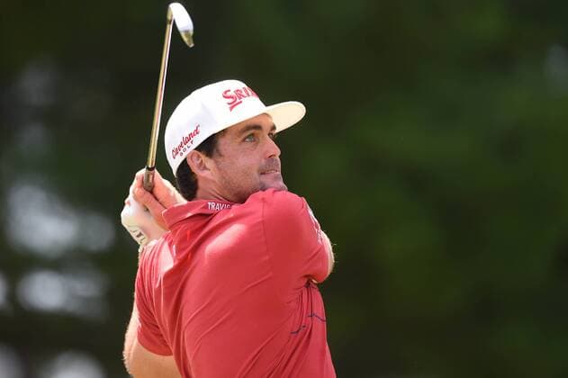 June 26, 2016 - Keegan Bradley tees off the second hole during final round play at the Quicken Loans National at Congressional Country Club in Bethesda MD. PGA Golf Herren 2016: Quicken Loans National JUN 26 - ZUMAcjm_