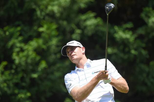 June 26, 2016 - Brendan Steele tees off at the fifth hole during final round play at the Quicken Loans National at Congressional Country Club in Bethesda MD. PGA Golf Herren 2016: Quicken Loans National JUN 26 - ZUMAcjm_
