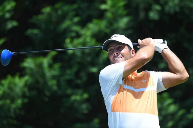 June 26, 2016 - Francesco Molinari tees off at the fifth hole during final round play at the Quicken Loans National at Congressional Country Club in Bethesda MD. PGA Golf Herren 2016: Quicken Loans National JUN 26 - ZUMAcjm_
