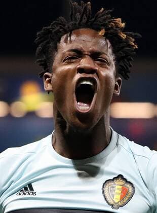 Belgium s Michy Batshuayi celebrates after scoring the 0-2 goal during a soccer game between Belgian national soccer team Red Devils and Hungary, in the round of 16 of the UEFA EURO EM Europameisterschaft Fussball 2016 European Championships, on Sunday 26 June 2016, in Toulouse, France. The Euro2016 tournament is taking place from 10 June to 10 July. BRUNOxFAHY  x04879425x