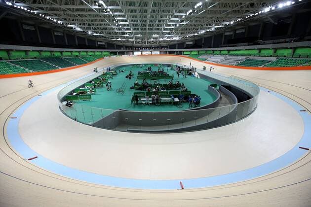 (160627) -- RIO DE JANEIRO, June 27, 2016 -- Photo taken on June 26, 2016 shows the interior of the Velodrome inside the Rio 2016 Olympic Park in Rio de Janeiro, Brazil, June 26, 2016. The last venue of the Rio 2016 Olympic Park was officially delivered to the Organizing Committee of the Rio 2016 Olympic and Paralympic Games on Sunday. ) (SP)BRAZIL-RIO DE JANEIRO-OLYMPIC VENUE-VELODROME LixMing 