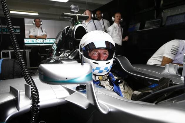 Motorsports: Trackday F1 Deutschland, Hockenheim zum großen Preis von Deutschland, Christian Danner (RTL) fährt den 2014: MERCEDES AMG PETRONAS F1 W05 HYBRID xJuergenxTapx xHochxZweix