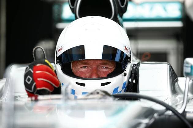 Motorsports: Trackday F1 Deutschland, Hockenheim zum großen Preis von Deutschland, Christian Danner (RTL) fährt den 2014: MERCEDES AMG PETRONAS F1 W05 HYBRID? xJuergenxTapx xHochxZweix