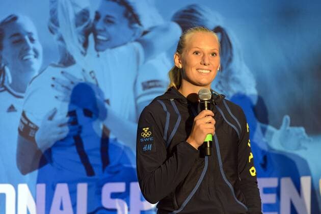 160628 Sveriges Stina Blackstenuis under en presskonferens där OS-truppen presenterades den 28 juni 2016 i Halmstad.  Copyright: AndersxBjurö BB160628BB333