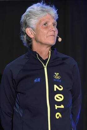 160628 Sveriges förbundskapten Pia Sundhage under en presskonferens där OS-truppen presenterades den 28 juni 2016 i Halmstad.  Copyright: AndersxBjurö BB160628BB366