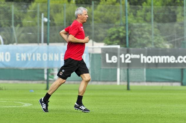 Fußball, Lucien Favre während des Trainingsauftakts bei OGC Nizza Lucien Favre - Fussball Frankreich, Ligue 1, Training OGC Nice - 29 06 2016 NORBERTSCANELLA PANORAMIC 